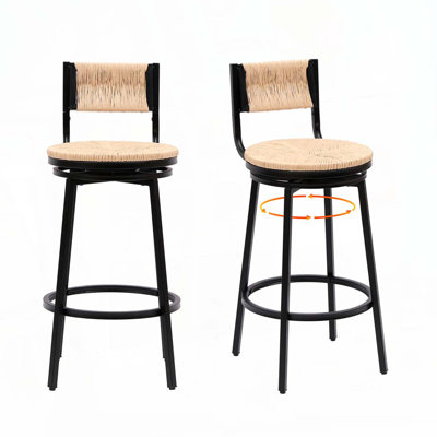 Tabourets de bar chaises de comptoir pivotantes avec structure en métal