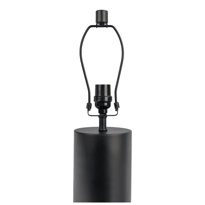 Aura Black Table Lamp With On/Off Switch Black Block Base