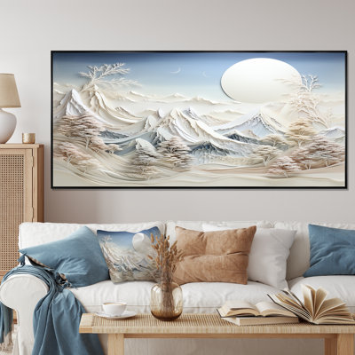 «Abstract Snowy Winter Mountains IV - Abstract Landscape», art mural