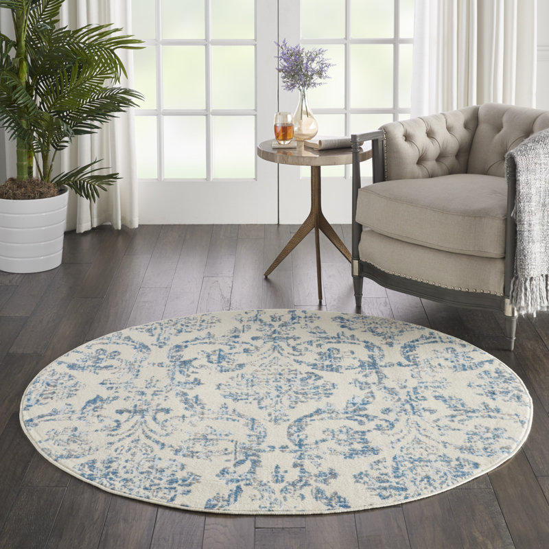 Tapis ivoire Sheron, Rond 5 pi 3 po
