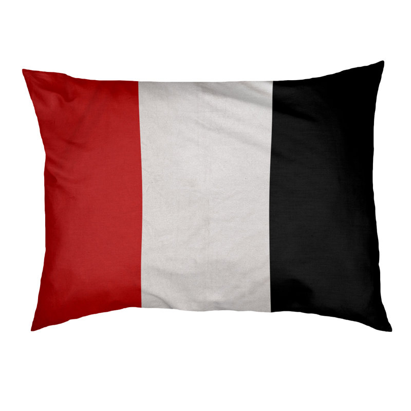 Coussin Colorado, Très grand (l 50 po x P 40 po x H 7 po), Rouge/noir
