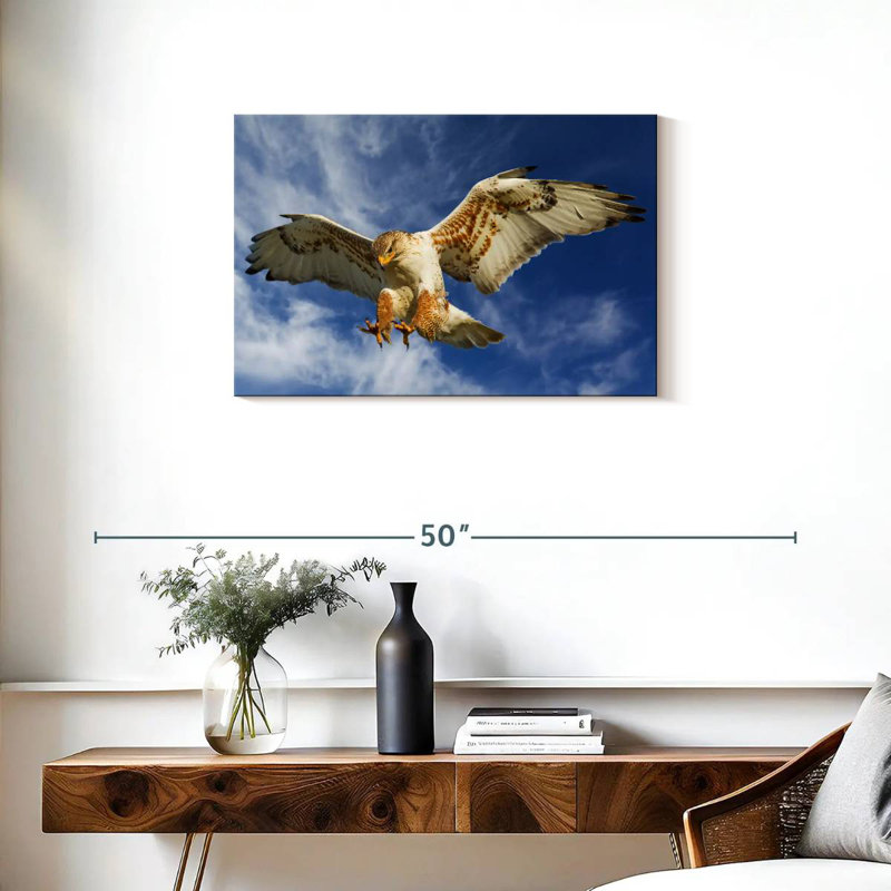 Hawk Attack, 20" H x 30" W