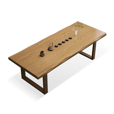 Burlywood Free form Solid Wood Dining Table