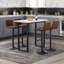 Macclenny 2-Piece 360-Swivel Adjustable Height Stools With Back & Footrest Kitchen Furniture