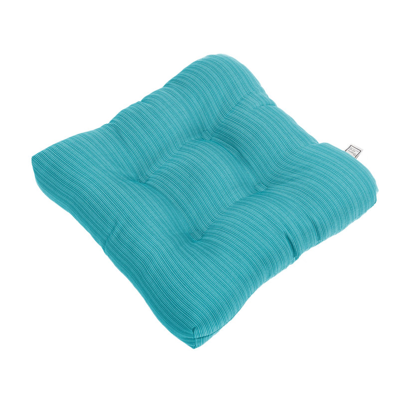 Coussin de siège réversible avec coutures annulaires faites à la main, rembourré de fibre de polyester vierge blanche., Paon