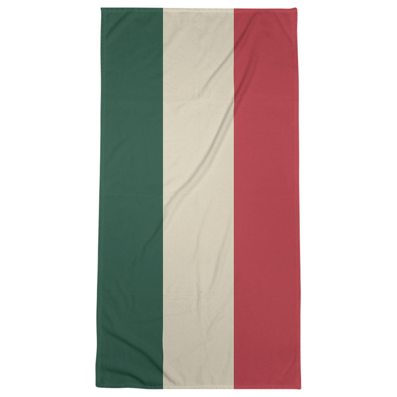 Lightweight Bath Towel, Forest Green/Minnesota Wheat/Iron Range Red, Poly/Cotton