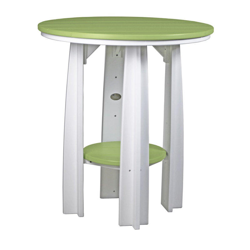 Table ronde 36 po Orchimont, Blanc, Vert lime