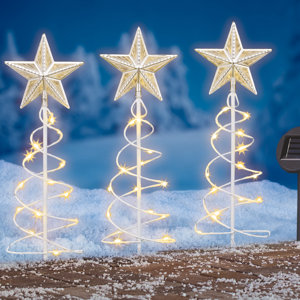 3 Piece Solar Trees Lighted display