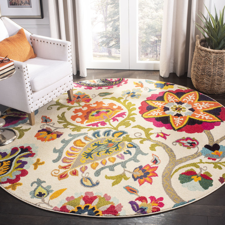 Bungalow Rose Performance Floral Rug