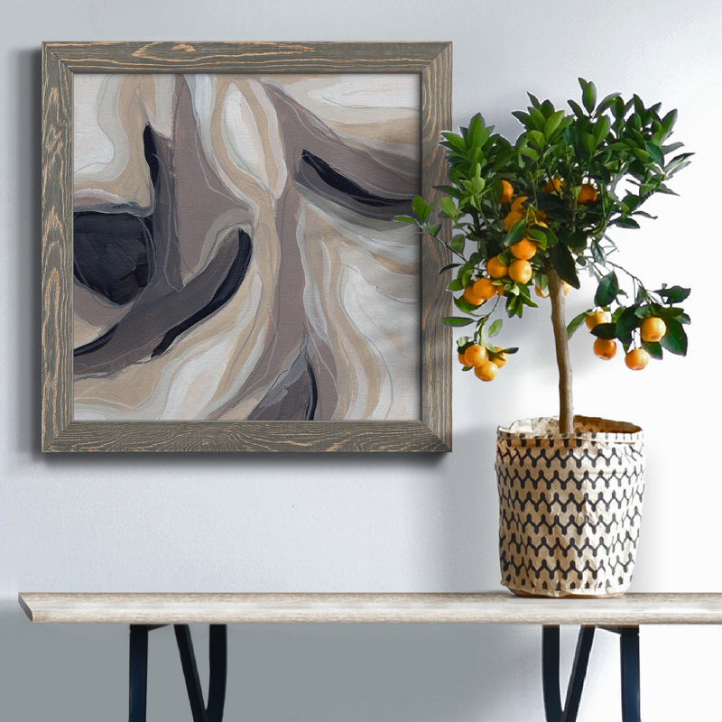 Toile encadrée Stone Ripple IV-Premium - prête à être accrochée, gris, H 31,5 po x l 31,5 po x P 1,5 po