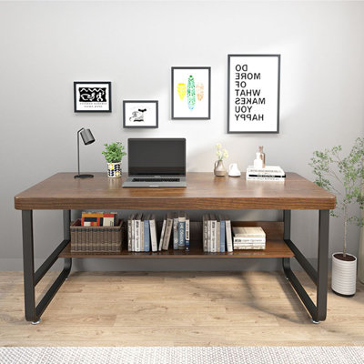 Bureau en bois massif de style américain avec rangement