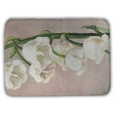 Lily of the valley flowers Bath Mat with Non-Slip Backing - Quick Dry Memory Foam Bathroom Rug - Absorbent - Modern Plush Spa-Style - Machine Washable