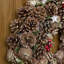 Christmas Hanging Wreath Large - Festive Pine Cone Display with Gold Frosting-460218798