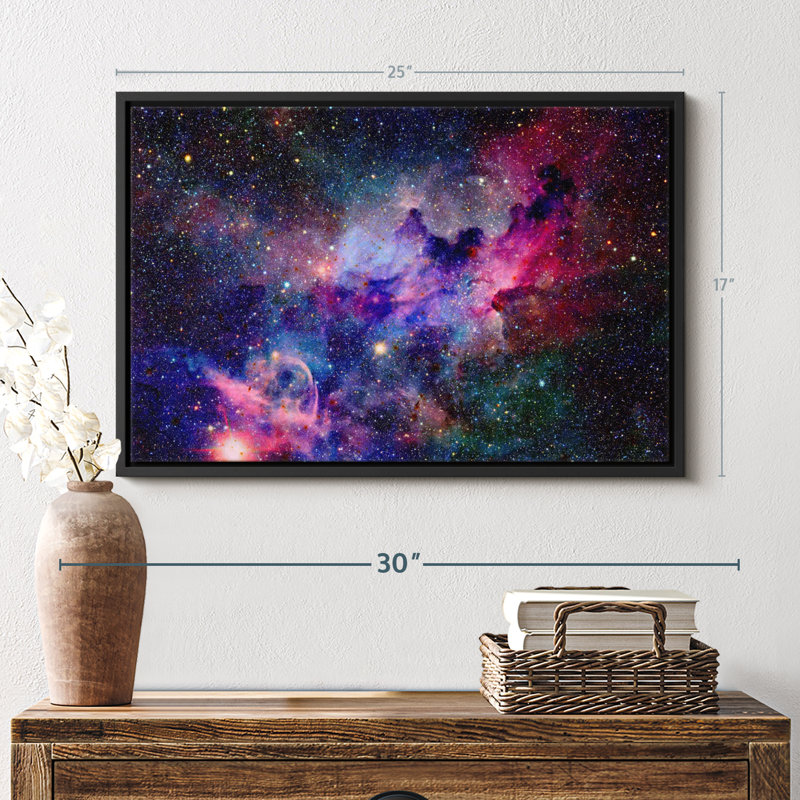 Impression sur toile Galaxy Galaxy Nebula, H 17 po x l 25 po