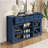Sideboard Buffet Cabinet With Drawers, Adjustable Shelves, Accent Cabinet With Aluminum Handles For Living Room, Dining Room-1340253481