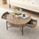 Table basse ronde avec tiroirs Table basse de style campagnard avec rangement