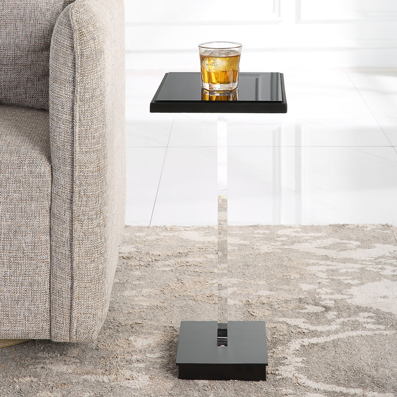 Angle Glass End Table
