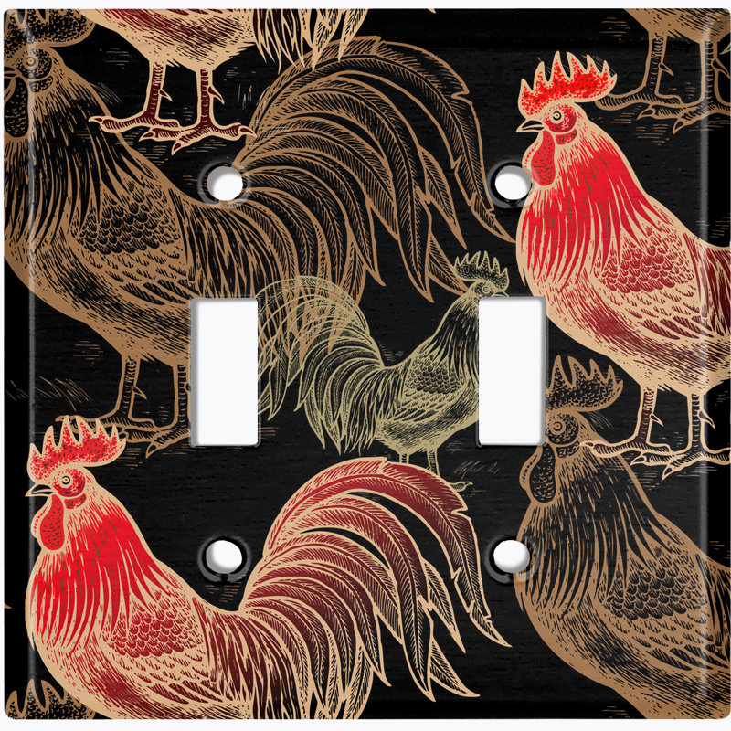 Plaque murale interrupteur à bascule Rooster