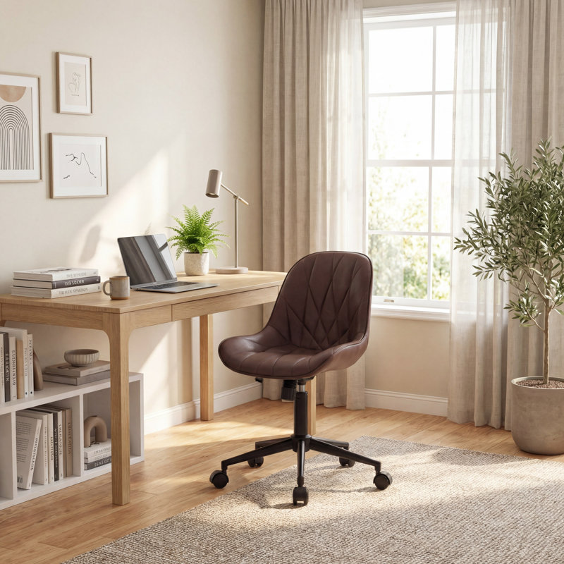 Fauteuil de bureau Darlaine, Brun