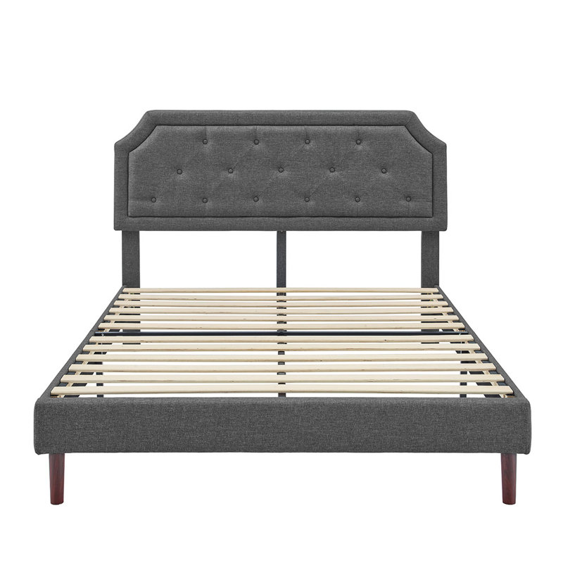 Kinsman Upholstered Platform Bed, Queen, Gray