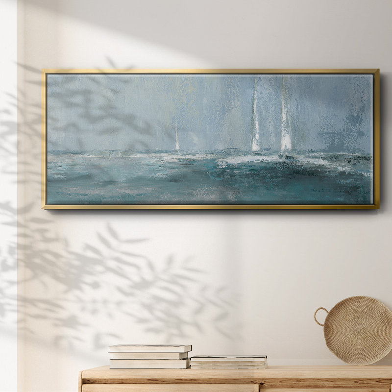 «Headed Out», reproduction sur toile encadrée, H 12 po x l 30 po x P 1,5 po, Or