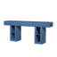 Console OMCHOM de 63 pouces avec prises de courant, canapé d'entrée bleu avec tablette de rangement, table de couloir étroite pour le salon, panneau de particules et panneau de fibres à densité moyenne-129456734-129456736