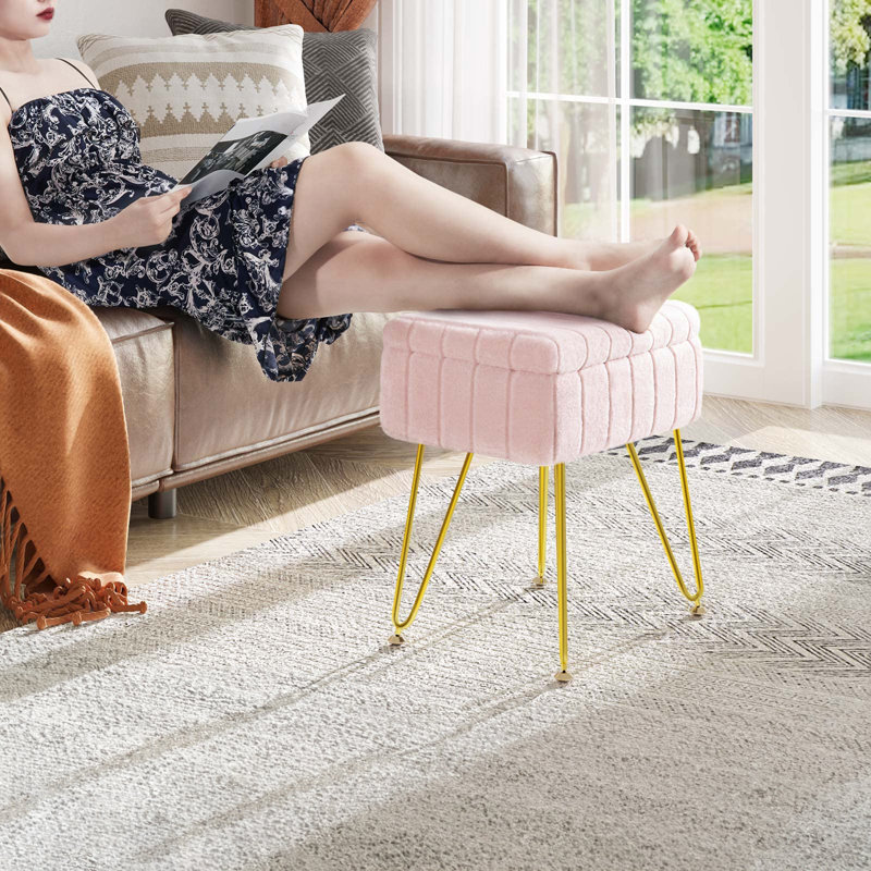 Tabouret d'appoint Elliahna, Rose