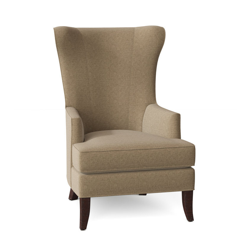 Fauteuil à oreilles l 28 po Yates, Espresso, 100 % polyester vison 9953