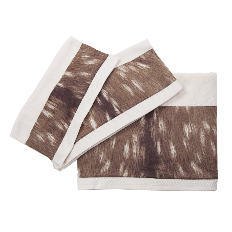 Ensemble de serviettes en coton style chalet 3 pièces Huntsman
