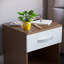 Arkadij High Gloss 1 Drawer Manufactured Wood Bedside Table, Modern Bedroom Cabinet-1187725192