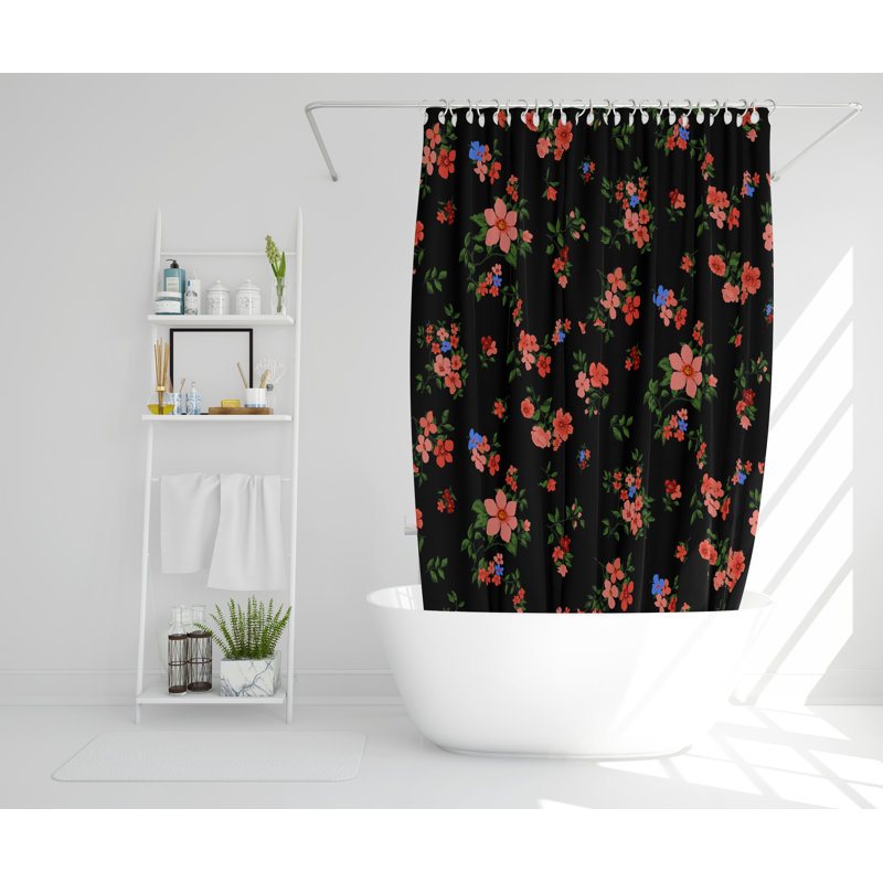 Koby Polyester Shower Curtain Set, 168cm H x 168cm W
