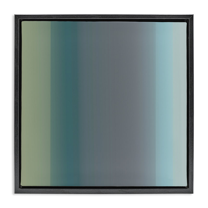 Subtle Ombre Gradient Floater Canvas Wall Art by Third & Wall Studios, Jet Black Floater Frame, 25" H x 25" W