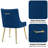 Velvet Upholstered Dining Chairs With Gold Pull Handle-66279439