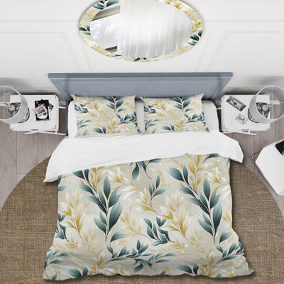 Delicate Ferns - Plants Duvet Cover Set - Microfiber Polyester
