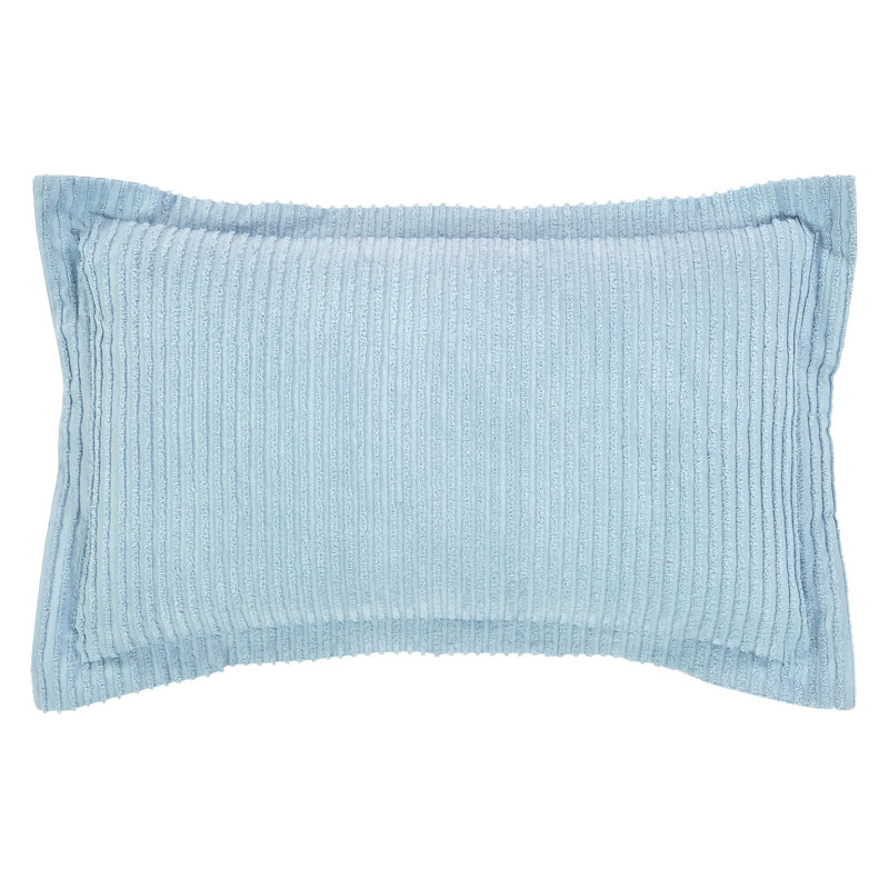 Housse de coussin 100% coton Jullian, Très grande taie décorative, Bleu