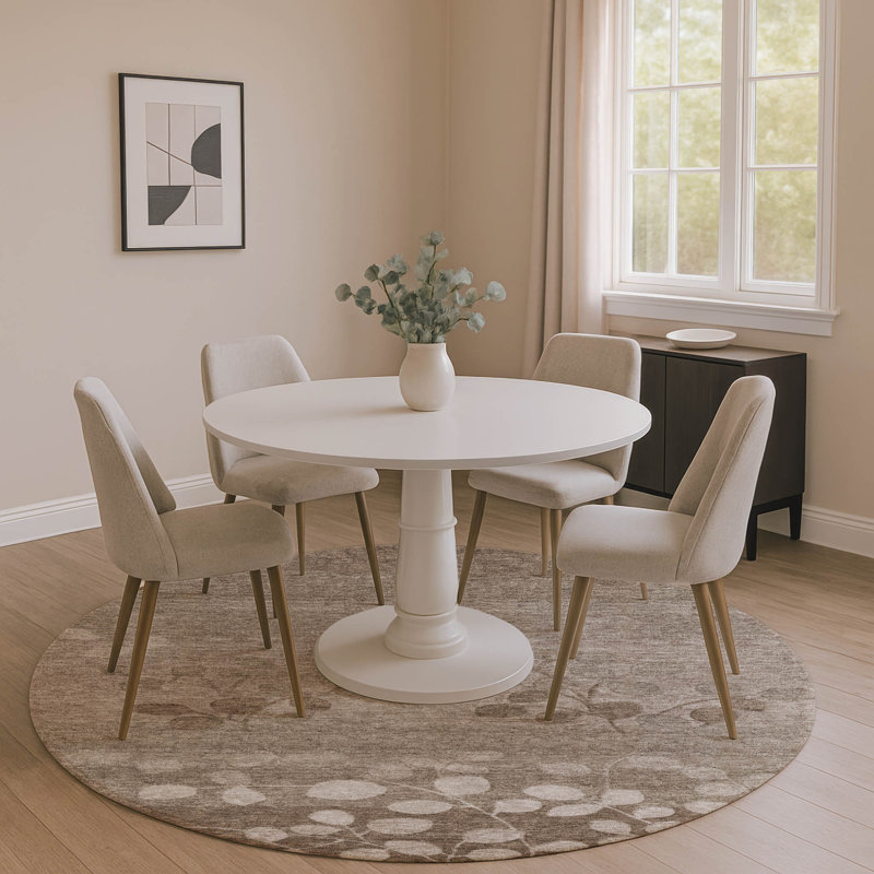 Premium Machine Washable Jakiyra AMF1900 Floral Rug, Round 8'