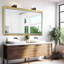 Miroir de salle de bain à cadre en aluminium brossé doré-103539806