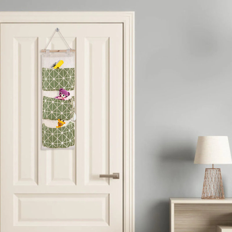 Organisateur de rangement suspendu imperméable à 3 pochettes, tablette murale en tissu pour porte de placard, salle de bain et vestibule