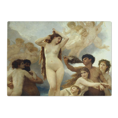 The Birth of Venus by William Adolphe Bouguereau Chopping Board