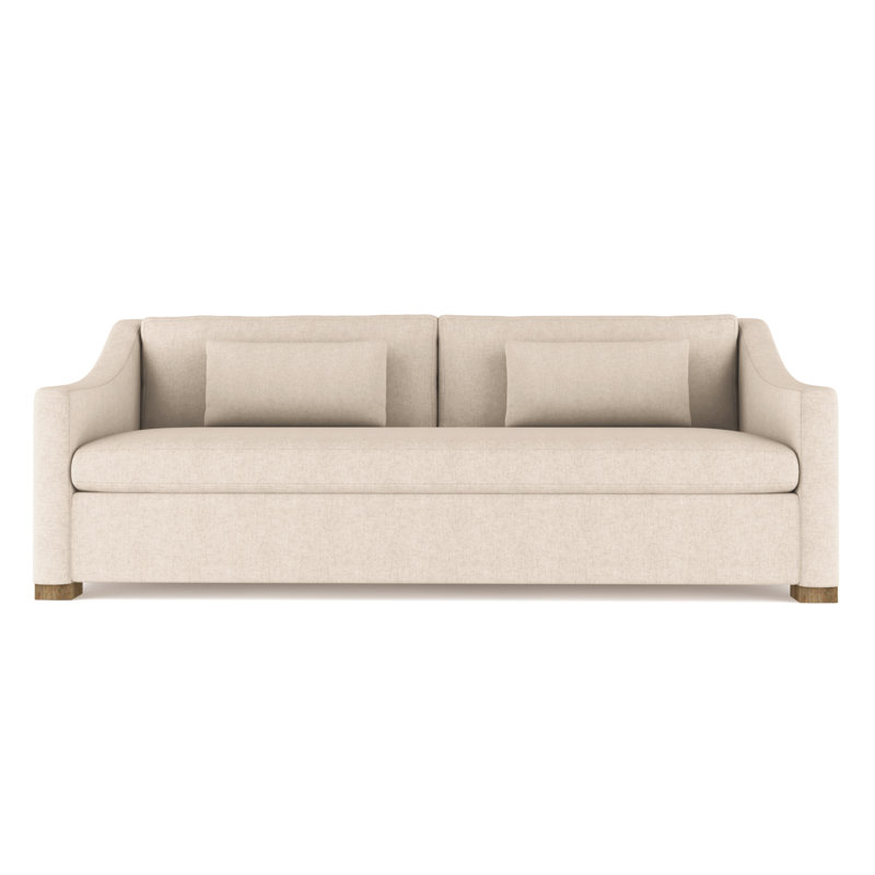 Canapé Crosby, H 32,5 po x l 108 po x P 43 po, Velours moelleux huître, Naturel