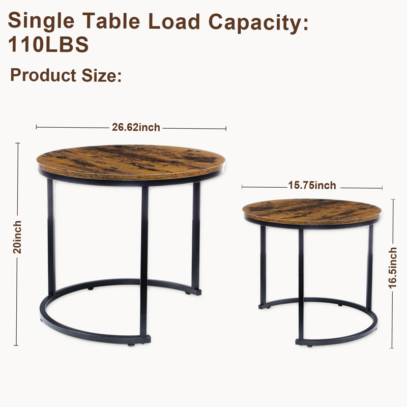 Ensemble de 2 tables gigognes Prentess