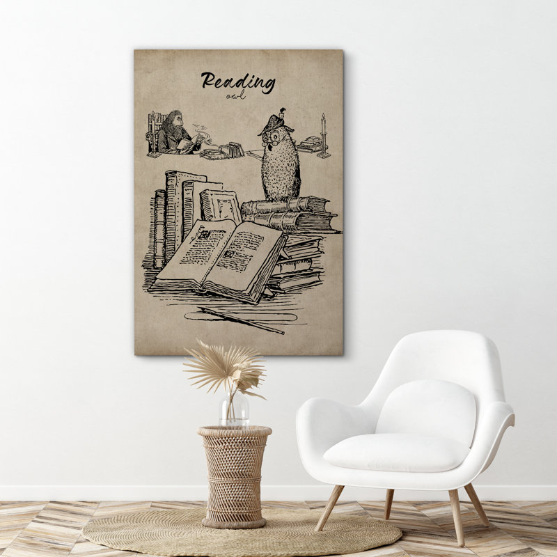 Décoration de salle de lecture, Toile tendue, H 18 po x l 12 po