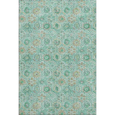 Premium Machine Washable Ralston AMF1938 Floral Rug