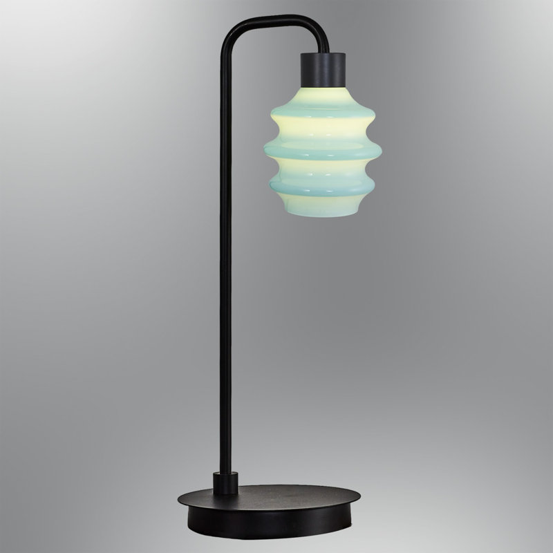 Élégante lampe sur pied en métal bleu, 19,0 po de hauteur, 7,1 po de diamètre | DEL intégrée 3 W, lumière chaude 3 000 K, 300 lumens | Parfait pour le salon, la chambre à coucher et le bureau, design élégant et écoénergétique