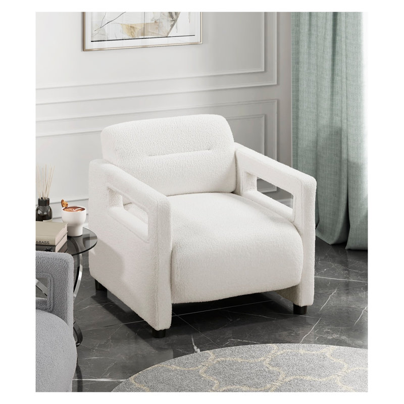 Fauteuil d'appoint rembourré Luxury, Rembourrage en mousse beige