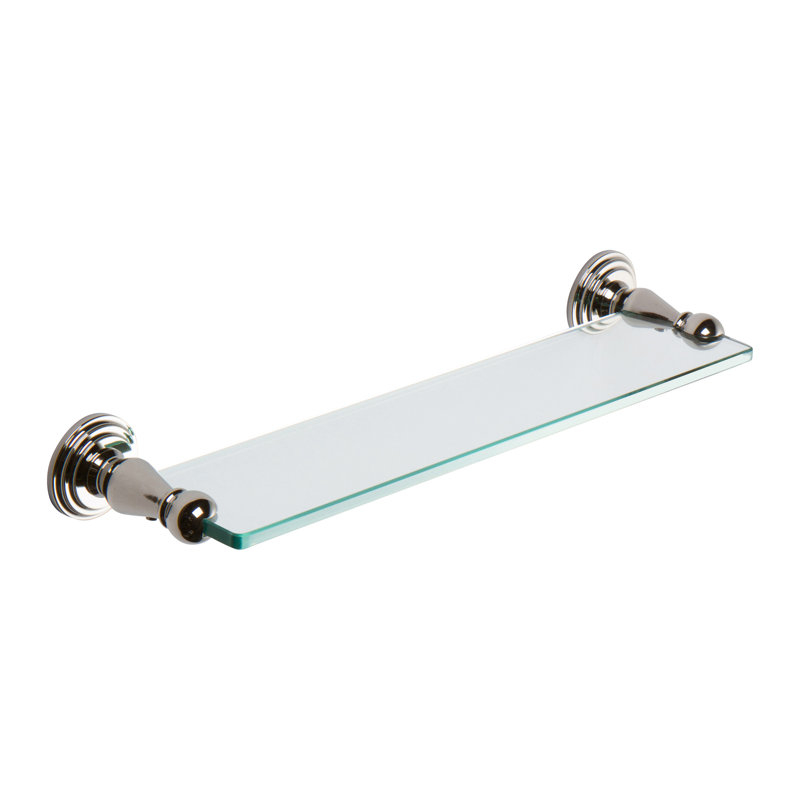 Chelsea Shelf, Polished Nickel, 2.6" H x 18" W x 4.9" D