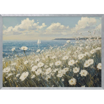 «Wild Flowers Field», art mural texturé encadré