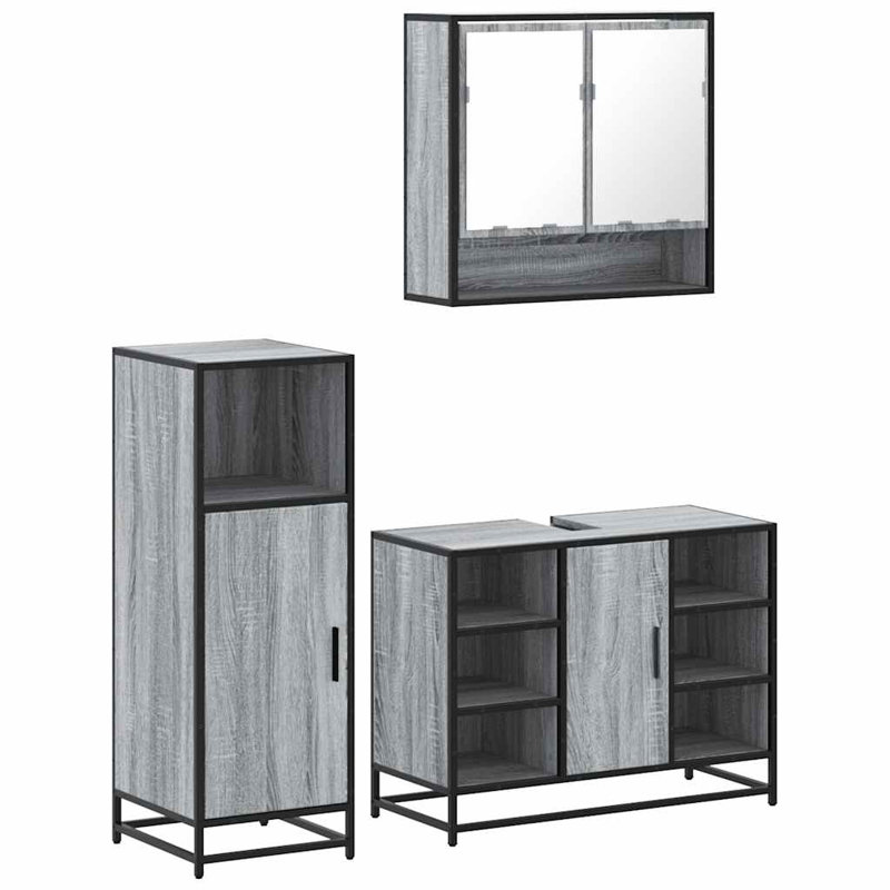 Stefaun Bathroom Suite, Cabinet Grey