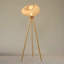 Lampe sur pied en bois massif tissé de bambou de style japonais