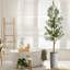Arbre artificiel dans un pot de fleurs moderne, décoration d'arbre en soie d'olivier artificiel (pot et arbre)-424482374-407143823